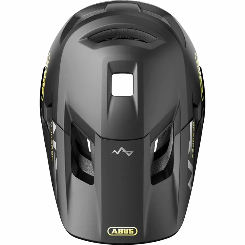 Abus Youdrop Full Face Convertible Youth Helmet in Velvet Black-3